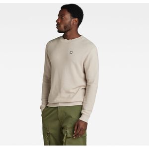 G-Star RAW Fijngebreide Trui Moss met Logo Whitebait
