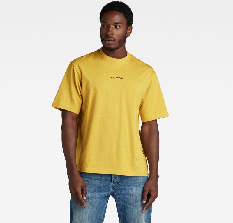 G-STAR - Center Chest Boxy T-shirt - Geel - Korte Mouwen