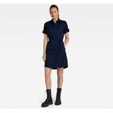 G-STAR RAW - Salute D24271-4481-c742 - Jurk - Blauw - Lange Mouwen - Open Rug