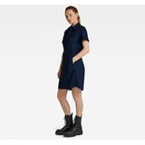 G-STAR RAW - Salute D24271-4481-c742 - Jurk - Blauw - Lange Mouwen - Open Rug
