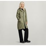 Fluid Fishtail Parka Met Capuchon - Groen - Dames