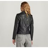 G-star Biker Jas - Zwart - Leren - Regular Fit - Korte Lengte