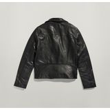 G-star Biker Jas - Zwart - Leren - Regular Fit - Korte Lengte