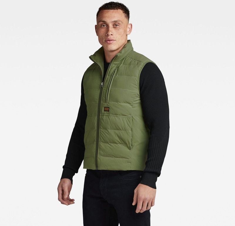 G-star - Foundation Liner Vest - Groen - Gewatteerd Mouwloos Vest