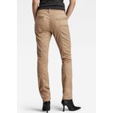 Chino broeken - Effen - Katoen - Regular Fit - Mid Waist - Lang/maxi