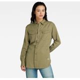Tunic Shirt - Groen - Lange Mouwen - Hemdkraag - Klepzakken op de Borst
