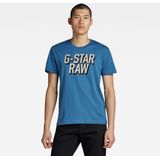 G-Starvoor mannen. D25021-336-110 3D T-shirt met stippen wit (XS), Casual, Korte mouwen, Biologisch katoen, Duurzaam