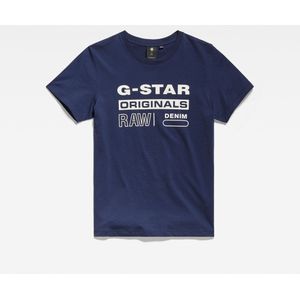 G-Star Originals - Donkerblauw - T-shirt - Jongens - Graphic Print