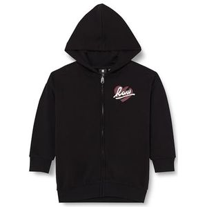 G-STAR Kids Hooded Zip Thru Cardigan Raw Heart Pull-Over Fille, Noir (Dk Black D24982-01-6484), 6