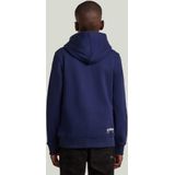 G-Star - Originals Hoodie - Blauw - Katoen - Met Graphic Patch