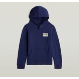 G-Star - Originals Hoodie - Blauw - Katoen - Met Graphic Patch