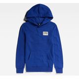 G-Star - Originals Hoodie - Blauw - Katoen - Met Graphic Patch