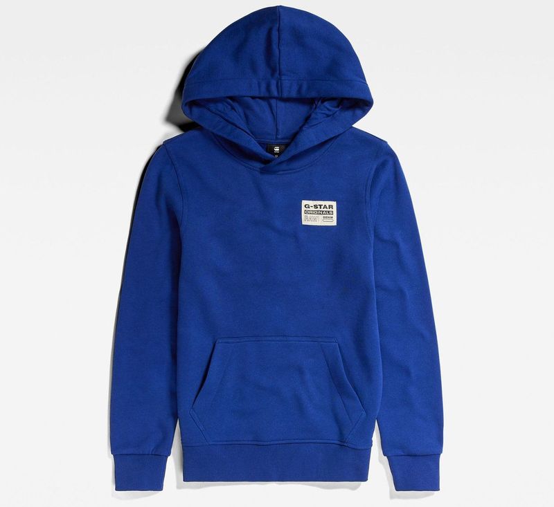 G-Star - Originals Hoodie - Blauw - Katoen - Met Graphic Patch