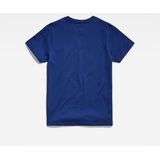 G-Star RAW - Originals Patch - T-Shirt - Midden Blauw - 100% Biologisch Katoen