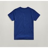 G-Star RAW - Originals Patch - T-Shirt - Midden Blauw - 100% Biologisch Katoen