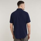 G-Star - D19751-D454-B597 Overhemd - Marine - Katoen - Korte Mouwen