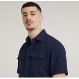G-Star - D19751-D454-B597 Overhemd - Marine - Katoen - Korte Mouwen