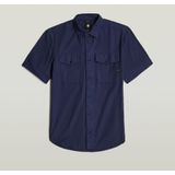 G-Star - D19751-D454-B597 Overhemd - Marine - Katoen - Korte Mouwen