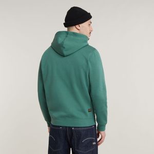 G-STAR - Premium Core - Hoodie - Groen - Capuchon met Trekkoord