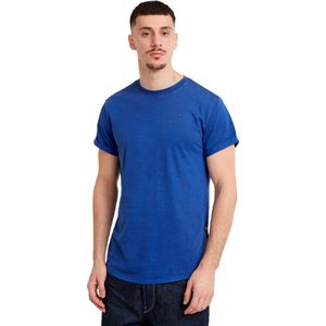 Shirt - Mélange - Jersey - Kwartmouw - Normale Pasvorm