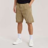 G-star Raw - Pleated Chino Short - Korte Broek - Beige - Katoen