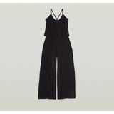 G-Star RAW - Spaghetti Strap Jumpsuit - Zwart - Katoen