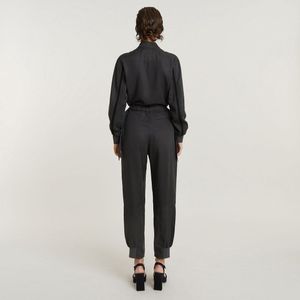 G-Starvoor vrouwen. D24587-D521-860 Overall Ritssluiting Breed Grijs (S), Casual, Lange mouwen, Lyocell