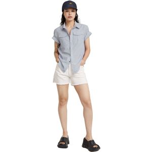 G-Star - Military - Overhemd - Blauw/Wit/Bruin - Katoen