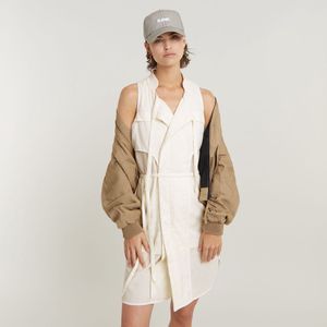 G-Star - D24621-D591-1284 Jurk - Wit - Katoen - Mouwloos