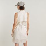 G-Star - D24621-D591-1284 Jurk - Wit - Katoen - Mouwloos