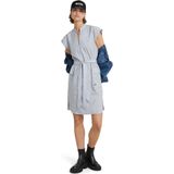 Jurk - Gestreept - Katoen - Knielengte - Normale Pasvorm - Kwartmouw