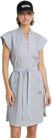 Jurk - Gestreept - Katoen - Knielengte - Normale Pasvorm - Kwartmouw