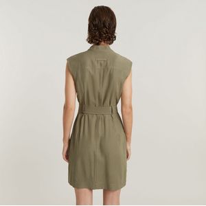 G-Star RAW - Multi Zip Dress - Bruin - Onderjurk