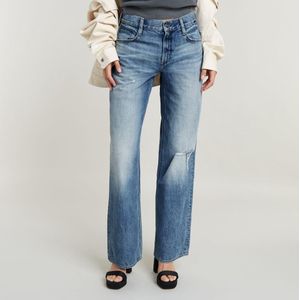G-Star RAW - Loose Jeans - Blauw - Faded Denali Blue Destroyed - 5 Zakken