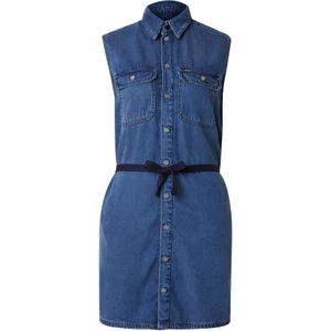 Blousejurk - Effen - Denim - Mouwloos - Normale Pasvorm