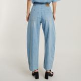 Cargojeans - Denim - Jeans - Light Washed - Wide Leg, High Waist, Ritssluiting