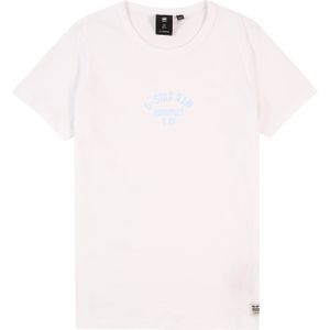 G-Star RAW - Kids T-shirt Slim - Wit - Graphic T-shirt - 100% Biologisch Katoen