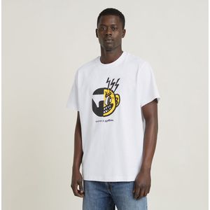 G-star Face Cartoon Loose T-shirt Met Korte Mouwen Wit S Man