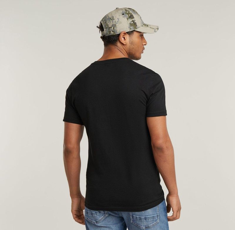 GRAW - Slim T-Shirt - Zwart - Heren