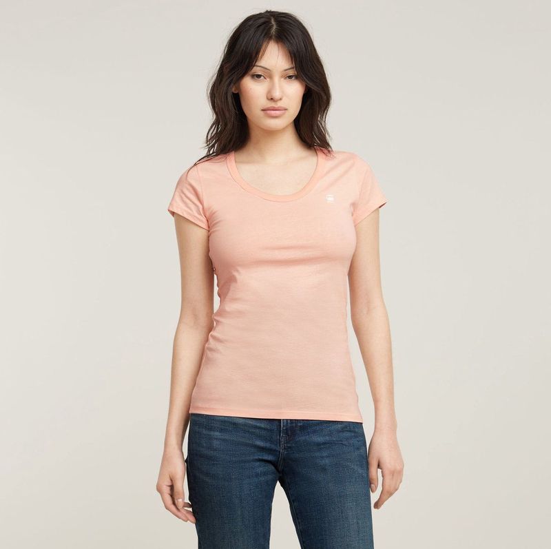 G-STAR - Shirt - Ivoor - T-shirt - Slanke Pasvorm - Kwartmouw