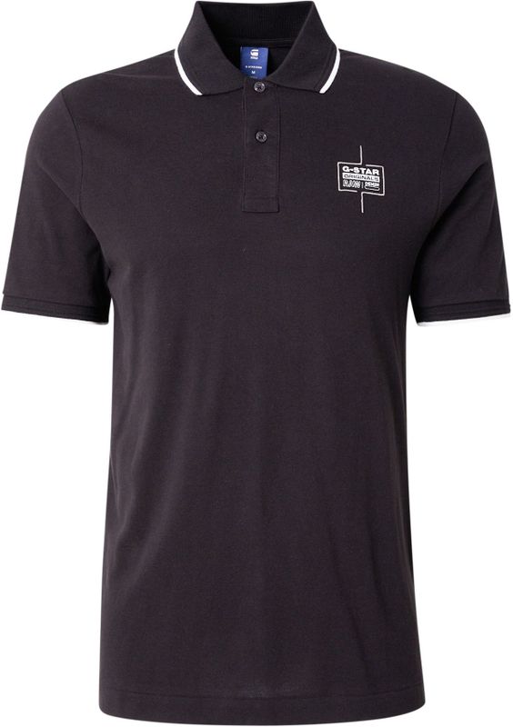 G-Star - D25719-D248-6484 - Polo - Zwart - Katoen - Korte Mouwen