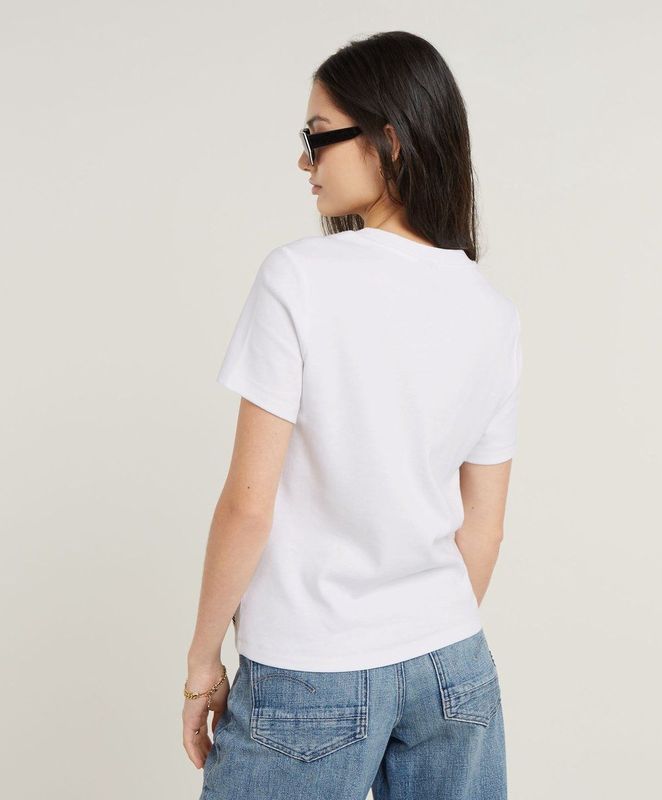 G-star - Old Skool Logo R - T-shirt - Zwart - 100% Biologisch Katoen