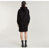 G-Star - D25035-D589-6484 - Hoodie Jurk - Zwart - Lange Mouwen - Biologisch Katoen