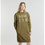 G-Star - D25041-D797-735 - Sweaterjurk - Groen - Casual - Katoen - Lange Mouwen