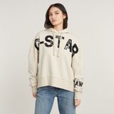 G-star - Embro Print - Hoodie - Zwart - Oversized Fit, 100% Biologisch Katoen