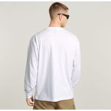 G-Star RAW Middenborst Boxy met lange mouwen, wit (White D25078-c336-110), XS