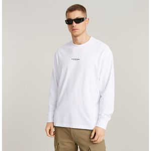 G-star Center Chest Boxy T-shirt Met Lange Mouwen Wit L Man