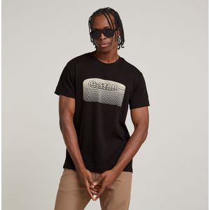 G-star Stacked Old Skool Logo R T T-shirt Met Korte Mouwen Zwart Man
