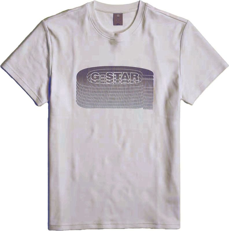 G-star - Stacked Old Skool Logo R - T-shirt - Katoen - Korte Mouwen