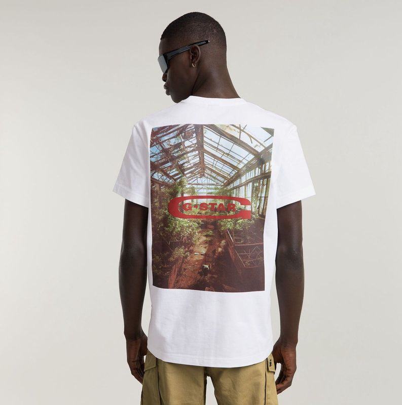 G-star - Photo Print R - T-shirt - Korte Mouwen - Biologisch Katoen
